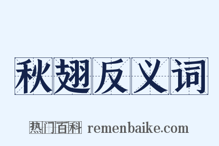 秋翅反义词是什么意思的图片